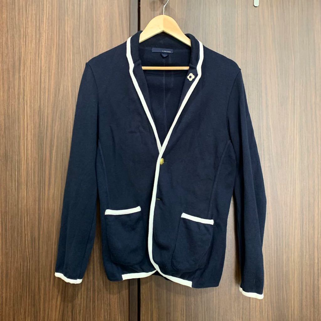 Lardini パイピングニットジャケット テーラードジャケット