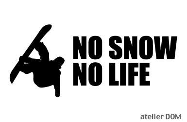 NO SNOW NO LIFE ステッカー スノーボード1 (Sサイズ) フリースタイル ハーフパイプ スロープスタイル ビッグエアー スノボ シール_画像1
