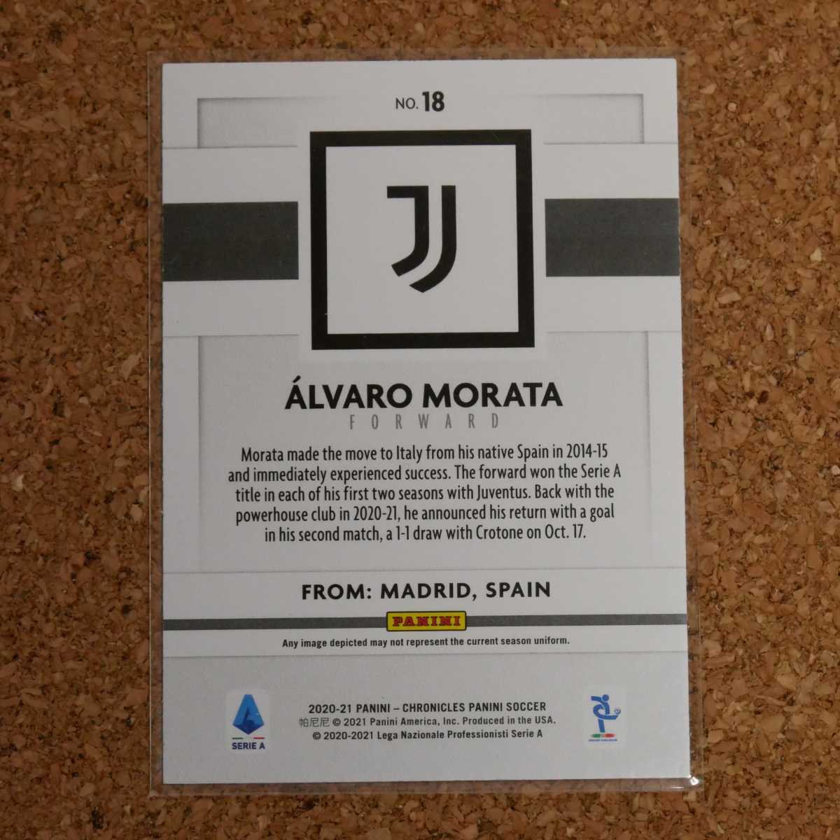 panini Chronicles soccer alvaro morata パニーニクロニクルズサッカー アルバロモラタ ユヴェントス スペイン_画像2