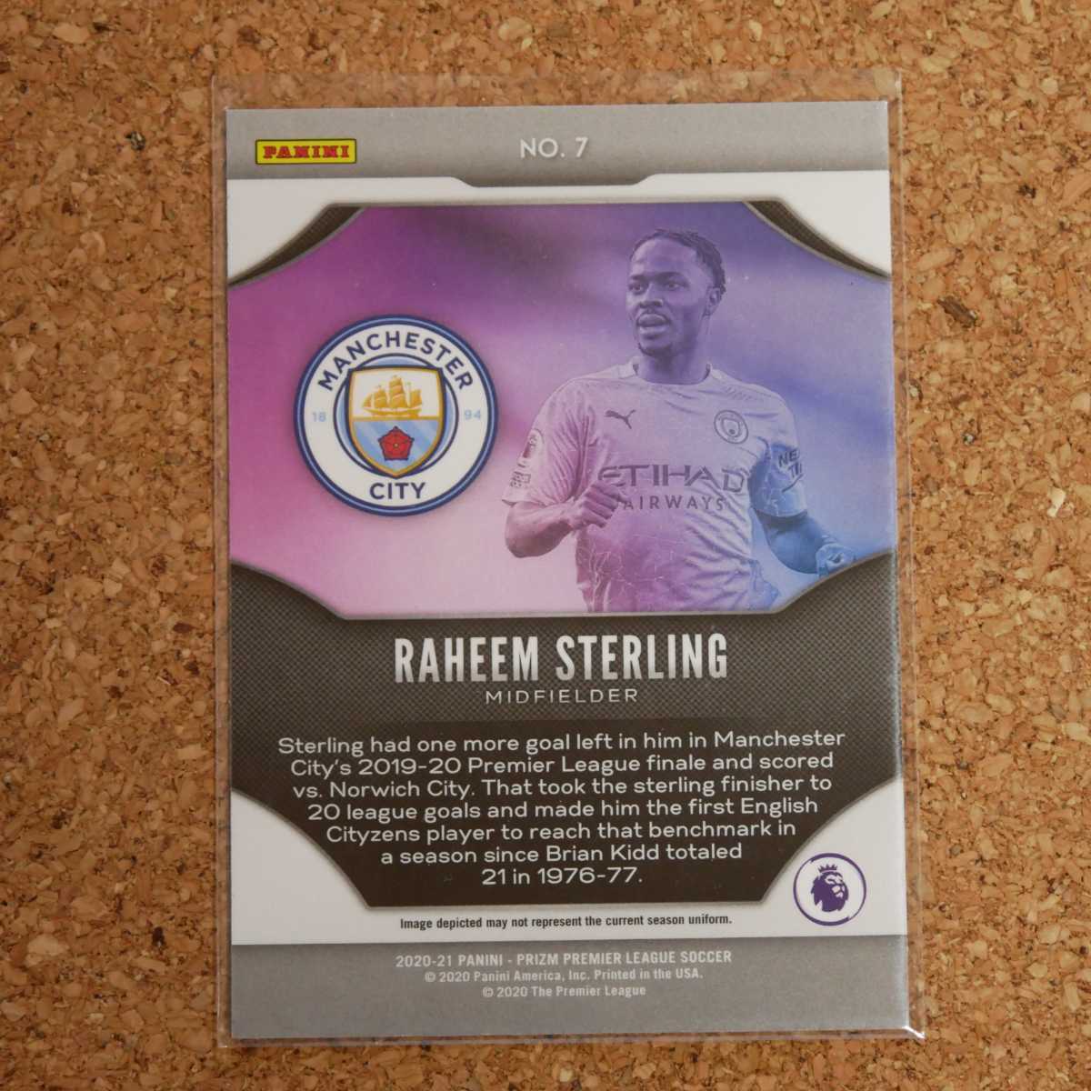 panini prizm soccer raheem sterling パニーニ プリズムサッカー ラヒームスターリング マンチェスターシティ soccer fireworks_画像2