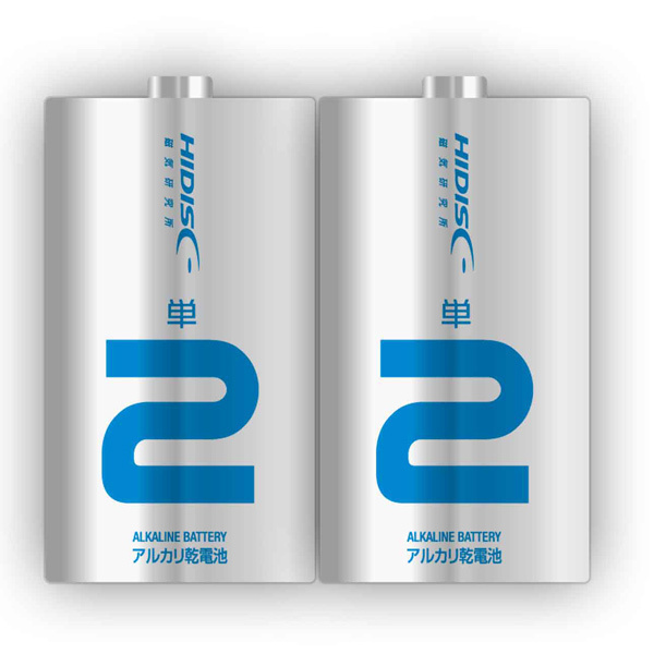 同梱可能 単2アルカリ乾電池 単二乾電池 HIDISC １００本（２本組