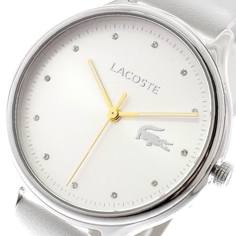 新品 本物 高品質の人気 ラコステ LACOSTE 腕時計 レディース CONSTANCE 2001005 クォーツ ホワイト 100％の保証 シルバー