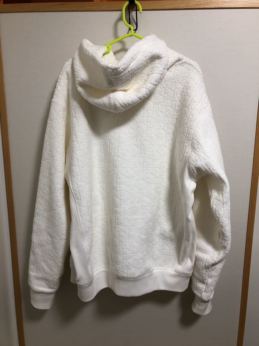極美品 Christian Dior ディオール トロッター柄 パーカー XL 白