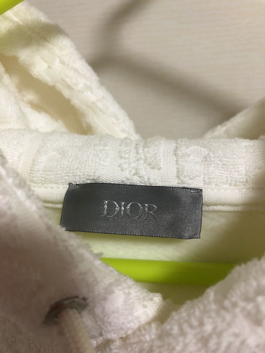 極美品 Christian Dior ディオール トロッター柄 パーカー XL 白