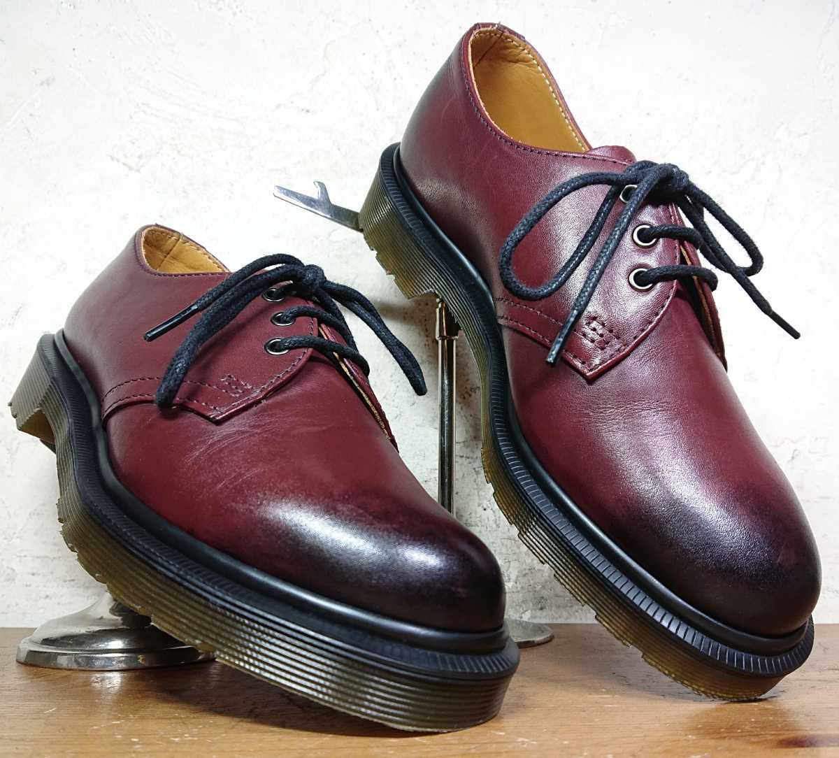 8周年記念イベントが Dr.martens 古着屋uk3 4ホール ローカット革靴 茶