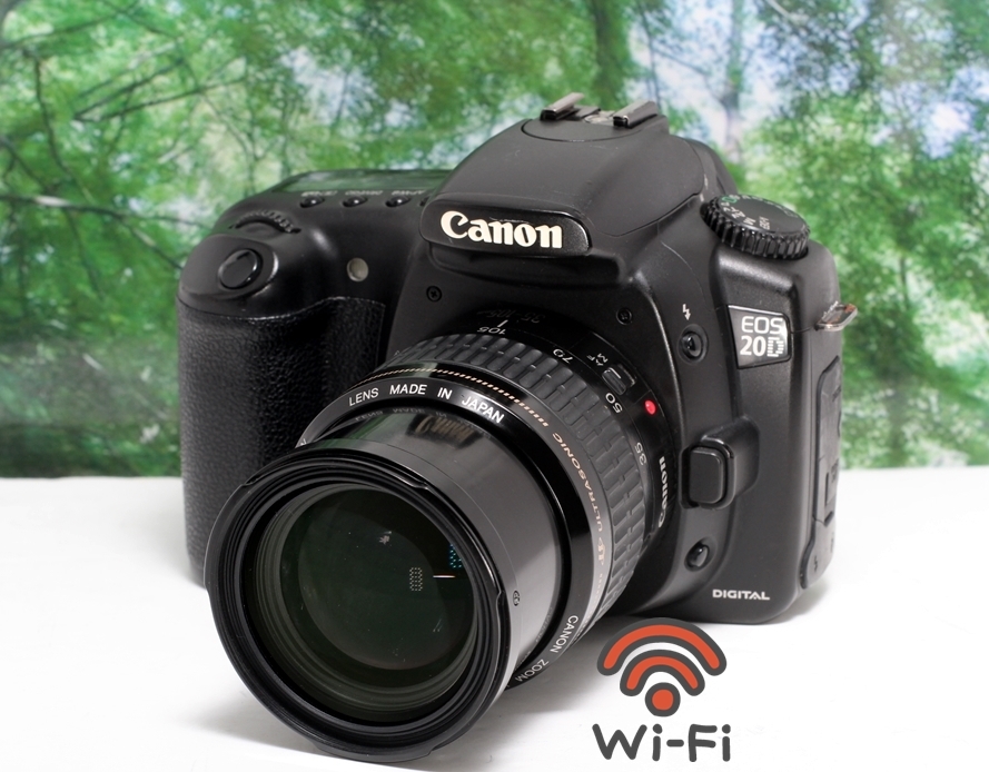 wifi SD付き 高速連写でコスパ良し 美品canon EOS 20D バッテリー2個