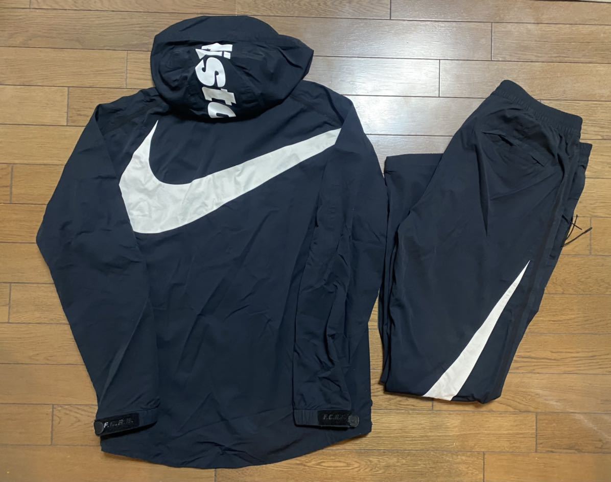 大人気！ FCRB Bristol NIKE コラボ STORM FIT 上下 セットアップ Lsize 15AW SOPH WARM UP  JACKET big swoosh ナイキ ブリストル Black