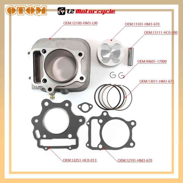 TRX300 80ミリメートルシリンダーエンジンリングセットstdガスケットヘッドベースキット12100 HM3 L00ホンダTRX300EX 1999 2008_画像3