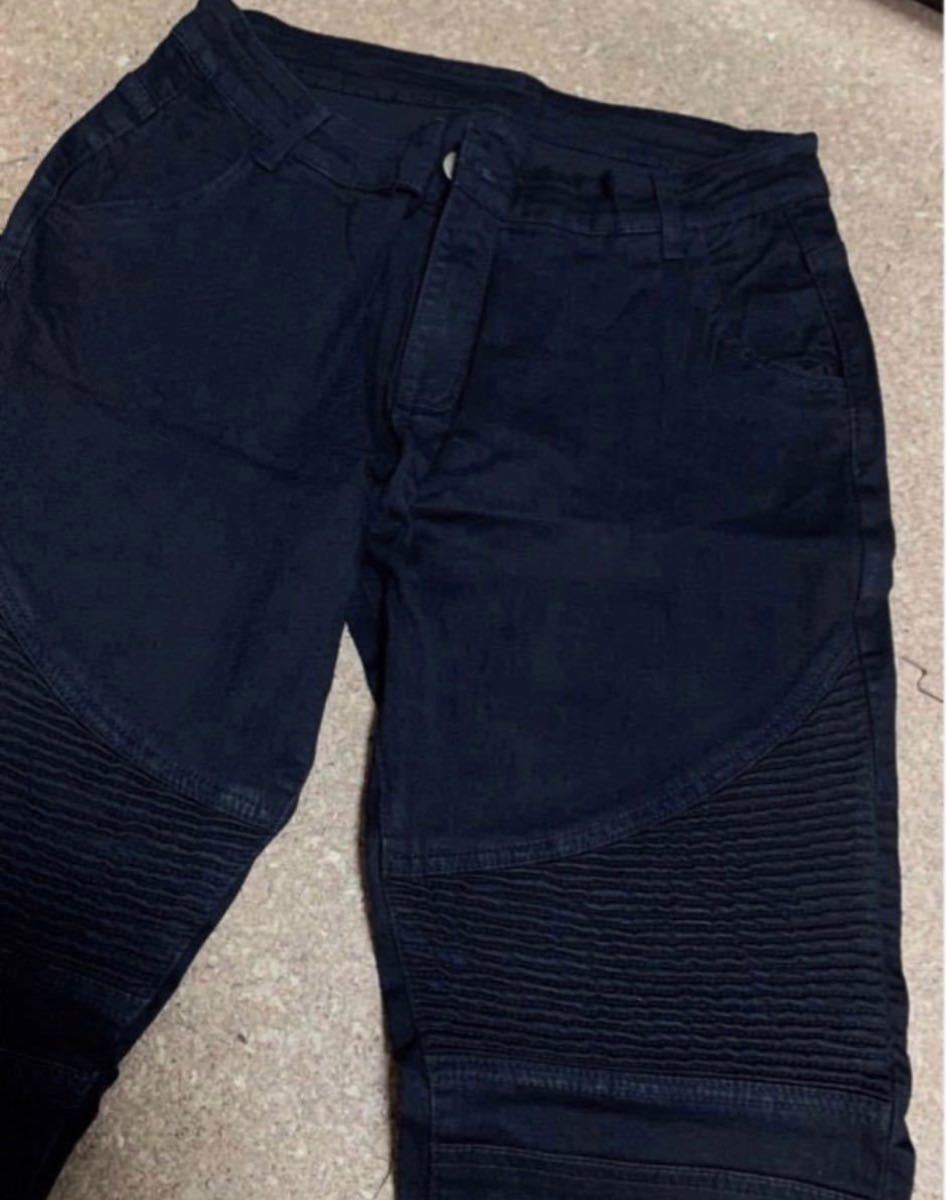 スキニー デニム XLサイズ ジョガーパンツ ブラック 韓国 オルチャン メンズ  デニムパンツ メンズジーンズ  ジーパン