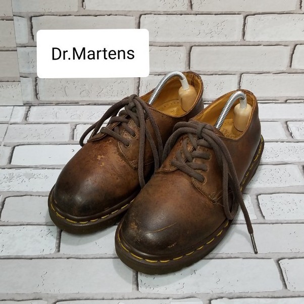 ドクターマーチン　Dr.Martens 4ホール　ローカットブーツ　 プレーントゥ　英国製　ビンテージ