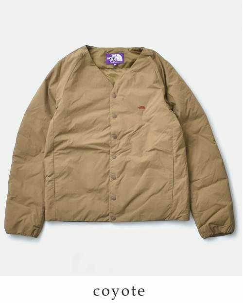 新品国内正規Mサイズ THE NORTH FACE PURPLE LABEL ノースフェイス パープルレーベル ダウンカーディガン カラーCoyote 軽くしっかり暖かい_画像4