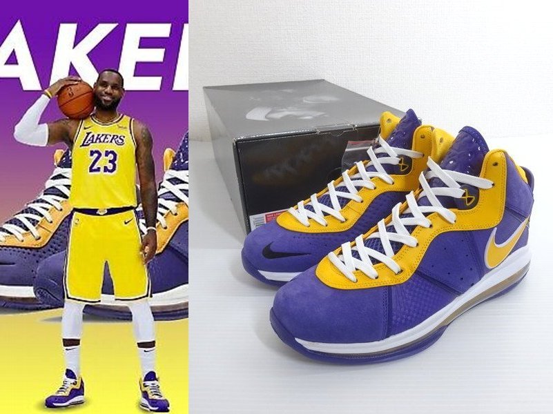 28cm 新品】NIKE ナイキ LEBRON 8 LAKERS レブロン レイカーズ US10