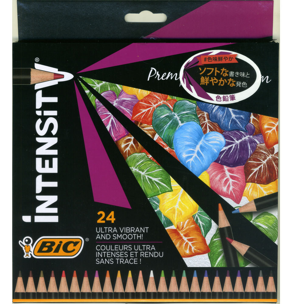 同梱可能 色鉛筆 Intensity 24色 Bicジャパン ITS-WDCCPPK24/1325ｘ３個セット/卸_画像2