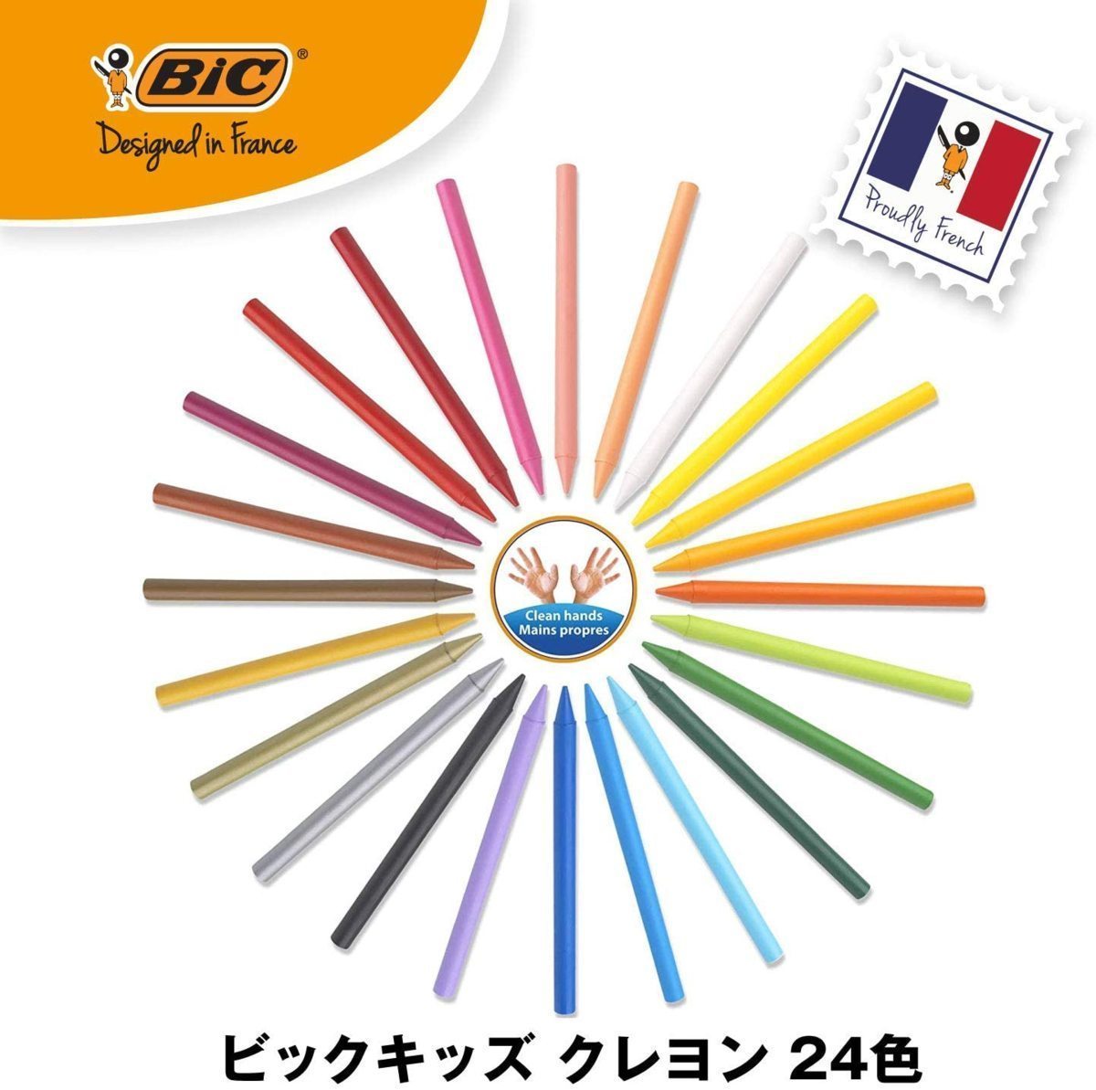  включение в покупку возможность авторучка порог двери мелки 24 цвет Bic Japan Kids BKCRY24E/0722x6 шт. комплект /.