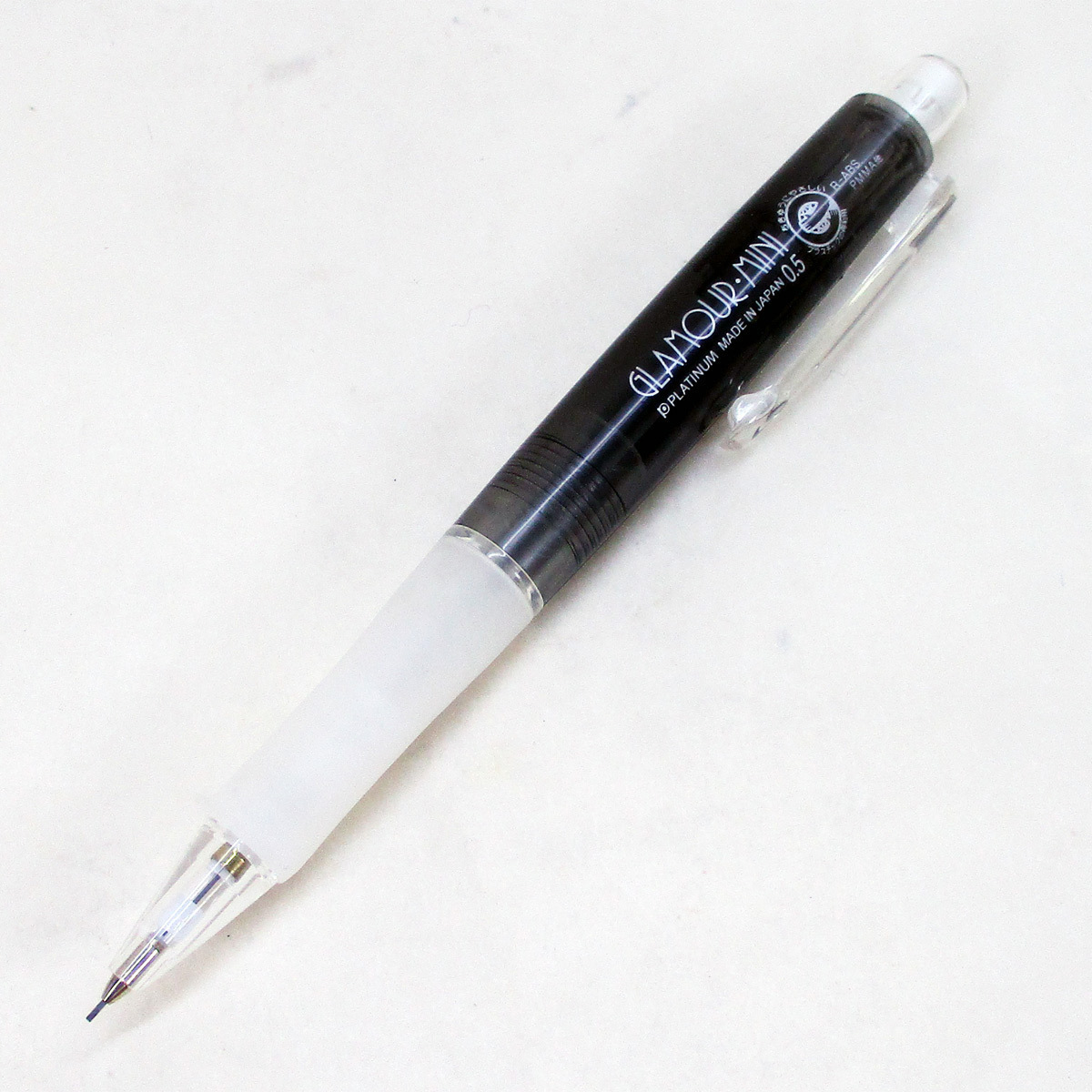 同梱可能 シャープペンシル シャーペン 0.5mm MGMQ-100 日本製 プラチナ万年筆 #1 クリアブラックｘ１本_画像2