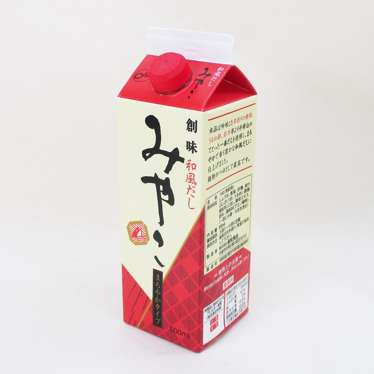 送料無料 めんつゆ 麺つゆ 創味 和風だし みやこ 500ml 紙パックｘ２本/卸_画像2