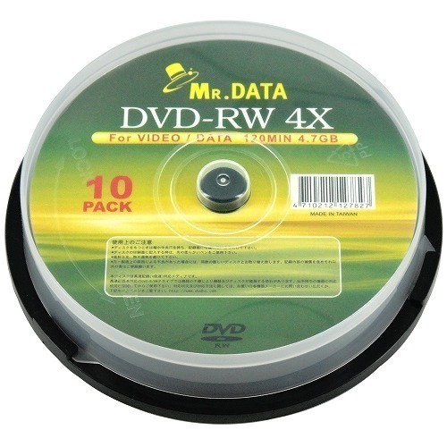  бесплатная доставка почтовая доставка DVD-RW 4 скоростей данные для повторение регистрация 4.7GB 10 листов MR DATA/DVD-RW47 4X 10PS/7827x1 шт 