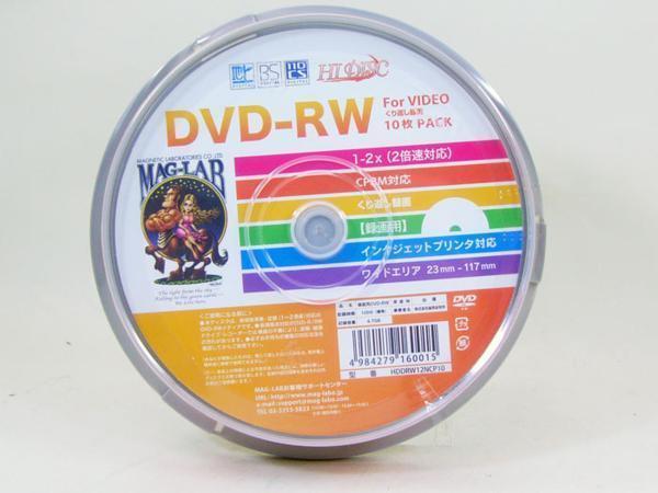 送料無料メール便 DVD-RW 繰返し録画用 ビデオ用 CPRM対応 2倍速 10枚スピンドル HIDISC HDDRW12NCP10/0015ｘ１個_画像1
