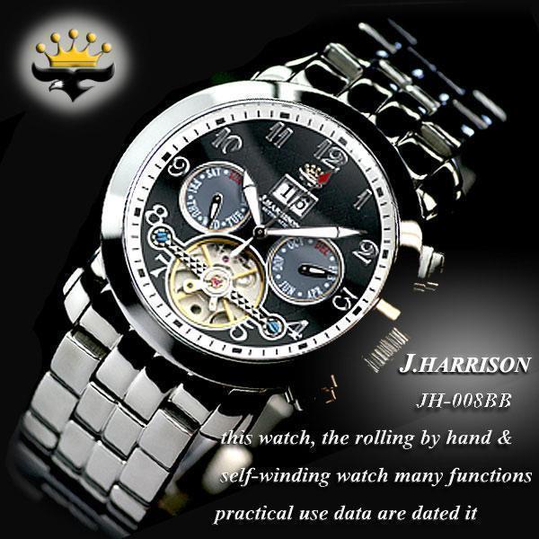 流行に 送料無料 JH-008BB 腕時計 自動巻き ビックカレンダー J
