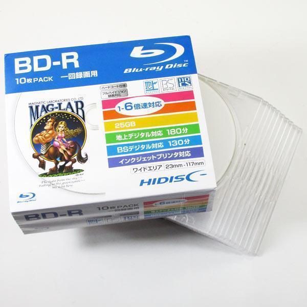 同梱可能 BD-R 録画用 ブルーレイ ディスク 25GB 6倍速 スリムケース入り10枚組 HIDISC HDBD-R6X10SC/2421ｘ３個セット/卸_画像3
