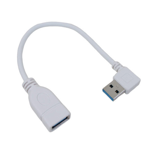 送料無料 USB3.0 L型ケーブル 延長 20cm（右向き変更L）Atype USB3A-CA20RL 4571284882737 変換名人_画像1