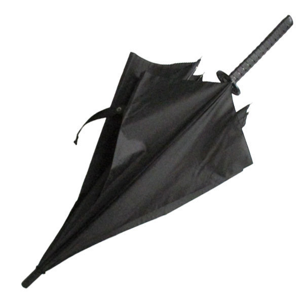 同梱可能 和傘 日本サムライ刀傘 日本刀ジャンプ傘 親骨60cm 専用傘袋付ｘ１本_画像2