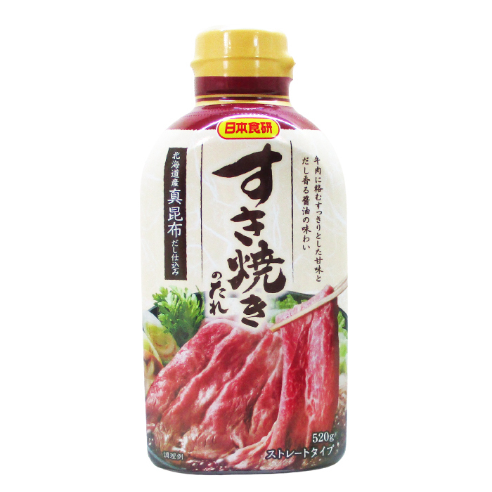 送料無料 すき焼きのたれ ５２０ｇ 北海道産真昆布使用 日本食研/3726ｘ２本セット/卸_画像1