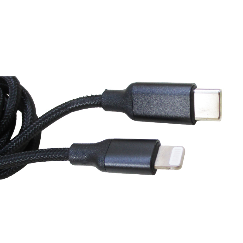 送料無料 ライトニングケーブル 1メートル Apple公式認定品 USB Type-C to Lightning 美和蔵 ブラック MCA-LC100K/0522ｘ２本セット/卸_画像1
