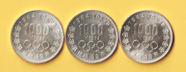 東京オリンピック千円銀貨 3枚 －(昭和)｜売買されたオークション情報 