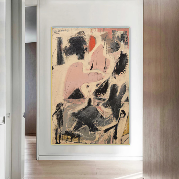 G1287 ウィレム・デ・クーニング Willem de Kooning 絵画プリント キャンバスアートポスター 50×75cm インテリア 海外製 枠なし _画像1