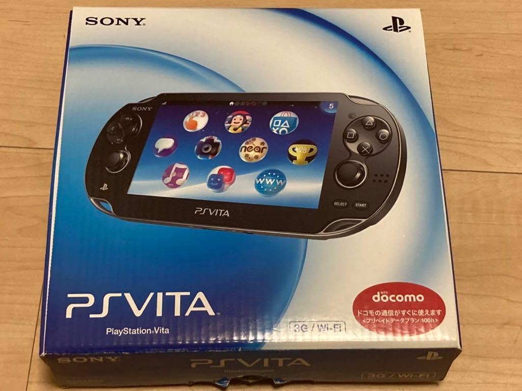 ☆新品未使用 SONY PlayStation Vita プレイステーション ヴィータ 3G/Wi‐Fiモデル クリスタル・ブラック PCH-1100  AA01 送料無料☆