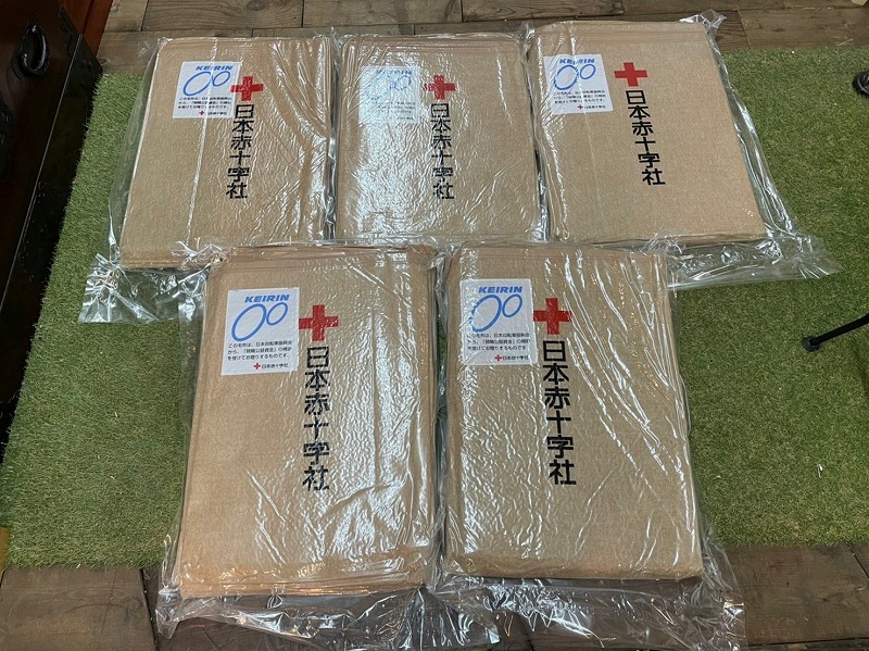 未使用 保管品 真空 毛布 5枚セット 140×200 アウトドア 防災用 震災用 備蓄 寝具 赤十字社 車用 ペット用 当て布 家具運搬