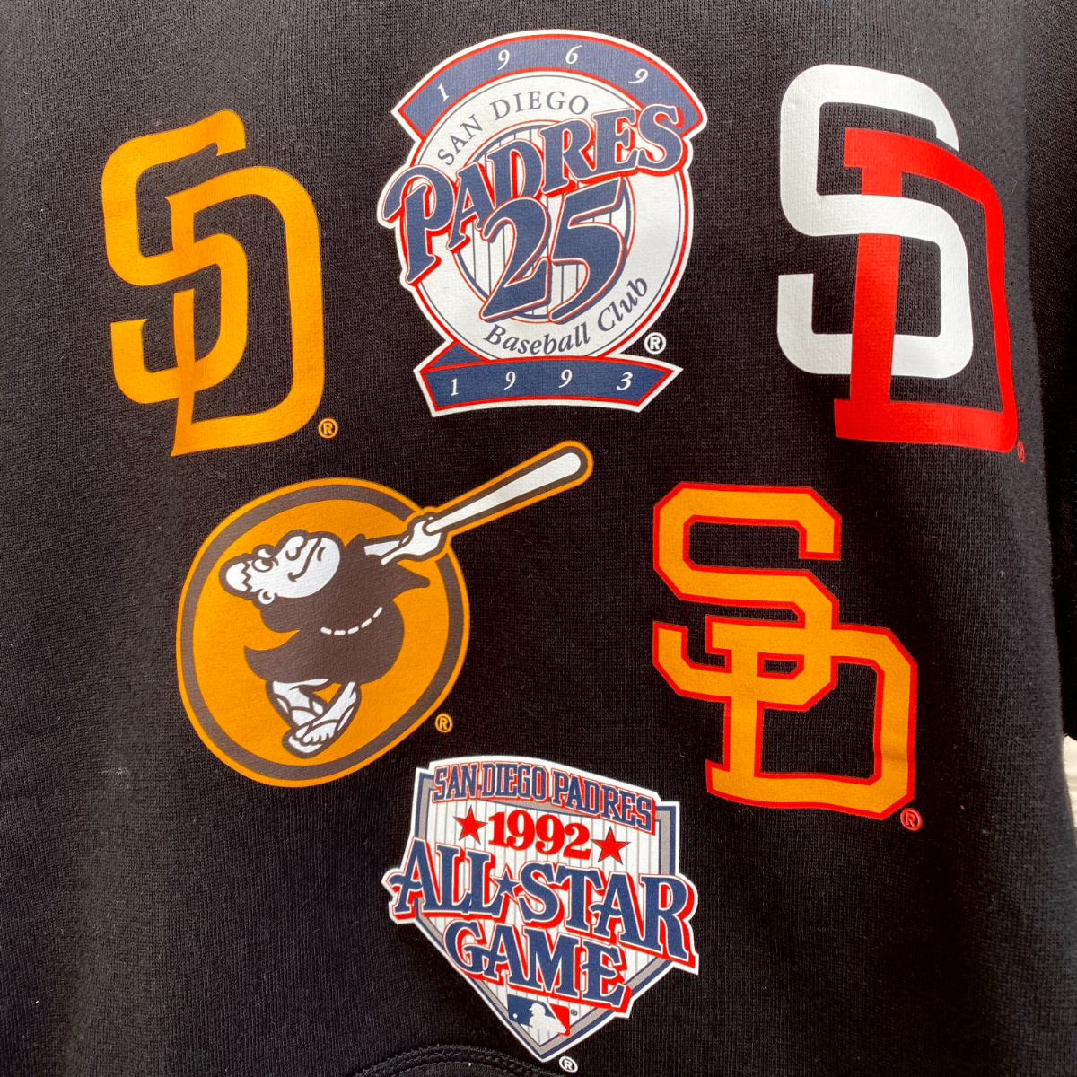 MLB公式 【2XL】ニューエラ NEW ERA サンディエゴ パドレス SD Padres MLB パーカー フーディー 黒_画像6