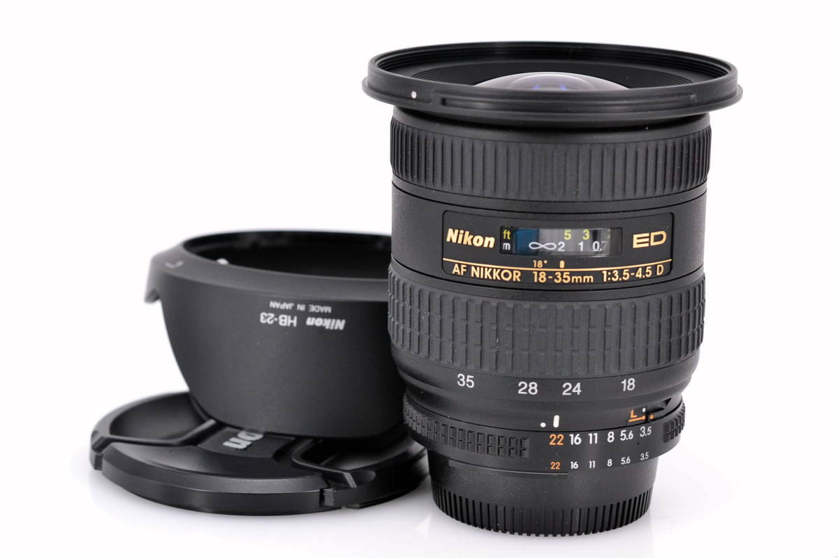 Nikon ED AF NIKKOR 18-35mm 3.5-4.5 D 広角ズームレンズ FX フード付