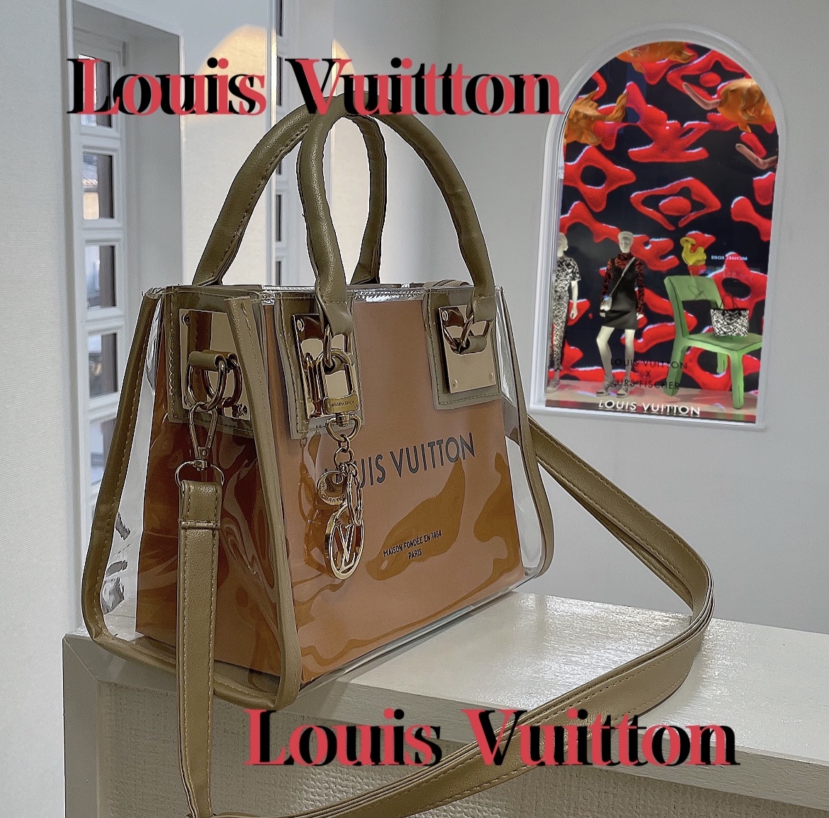 ★☆★☆Louis Vuitton★☆★☆ルイヴィトン　VUITTONショップ袋　ショッパー　新品クリアバッグゴールド　　 Louis Vuitton★☆_画像5