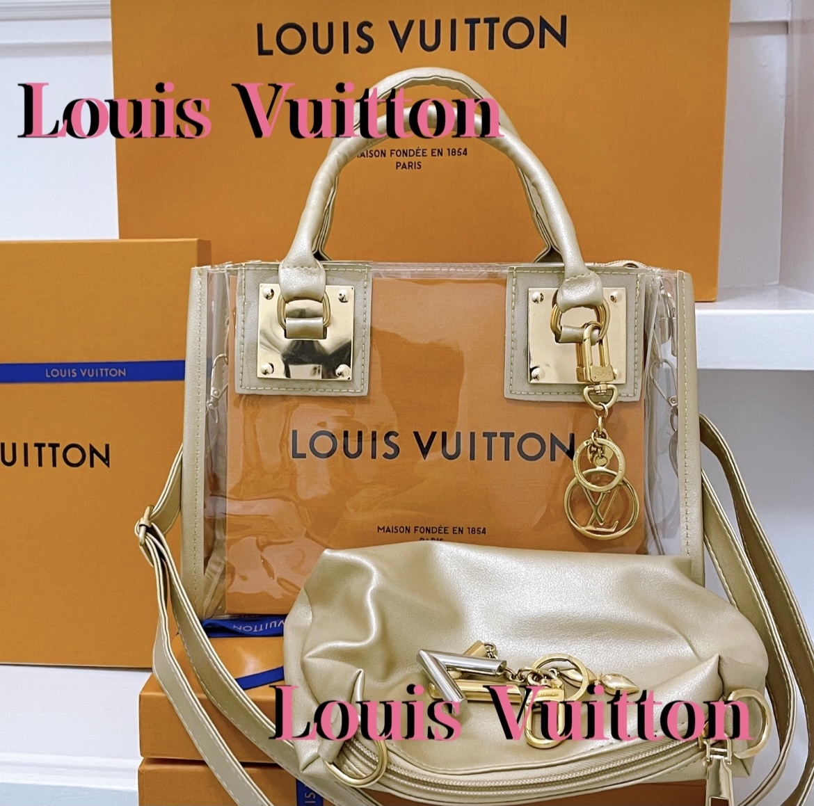 Louis Vuittonルイヴィトン VUITTONショップ袋 ショッパー 新品クリア