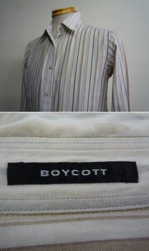 ◆　ボイコット　長袖シャツ　サイズ２　綿　リバーシブル　◆_画像3