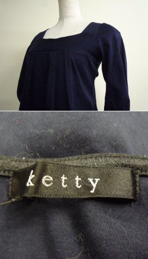 ◆　ケティ ketty　トップス　ネイビー　綿　サイズＭ　◆_画像3