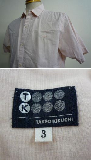 ◆　ＴＫ　タケオキクチ　半袖シャツ　サイズ３　綿　◆_画像3