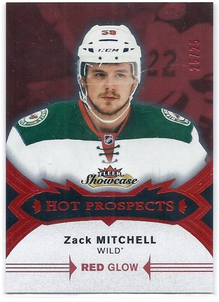 16-17 Fleer Showcase Hockey Zack Mitchell RC Red Grow 25/25_画像1