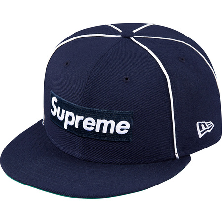 希少★新品本物【NAVY★サイズ8】★Box Logo Piping New Era ボックスロゴ パイピング ニューエラ 正規店購入 極少品 限定 Supreme 2017S/S