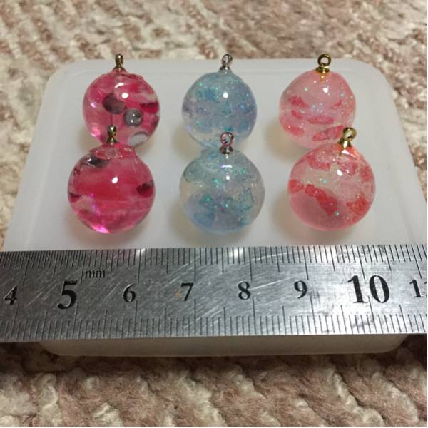 UVレジン ハンドメイド アクセサリーパーツ しゃぼん玉風S ⑥_画像2