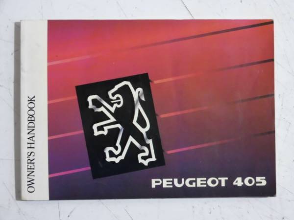  Peugeot 405 1,9 sedan Break SRI Mi16 Mi16×4 owner's manual hand book owner manual ② A395