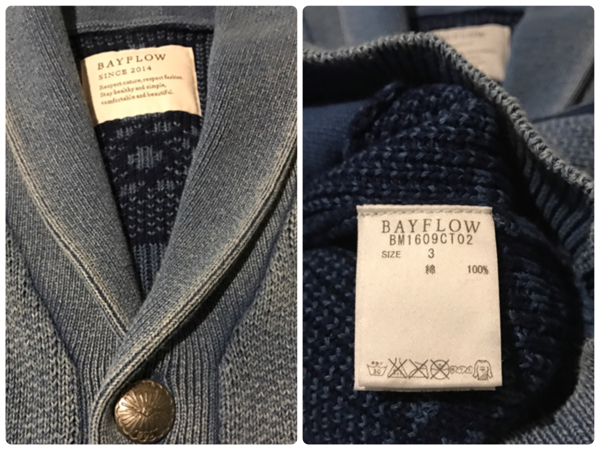 BAYFLOW Bay flow indigo neitib cardigan complete sale goods size 3