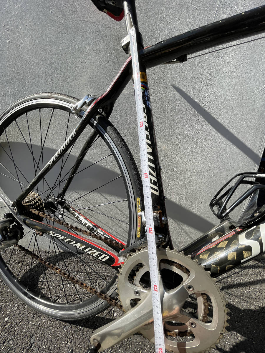 SPECIALIZED Tarnac ロードバイク　factcarbon　サイズ50くらい 　スペシャライズド　自転車　黒赤　チェーンサビ_画像10