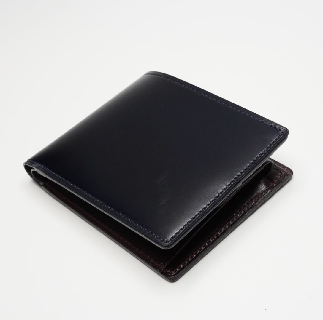 レア 極美品 cypris コードバン&ルーガショルダー 小銭入れ付き札入れ