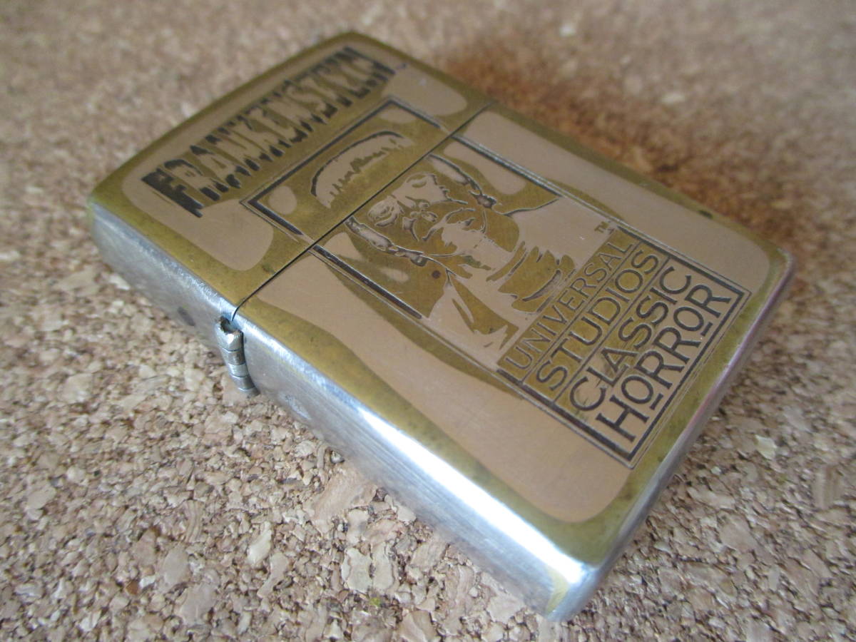 ZIPPO 『Frankenstein UNIVERSAL STUDIOS CLASSIC HORROR フランケンシュタイン 限定品』1999年5月製造 オイルライター ジッポ 廃版激レア_画像1