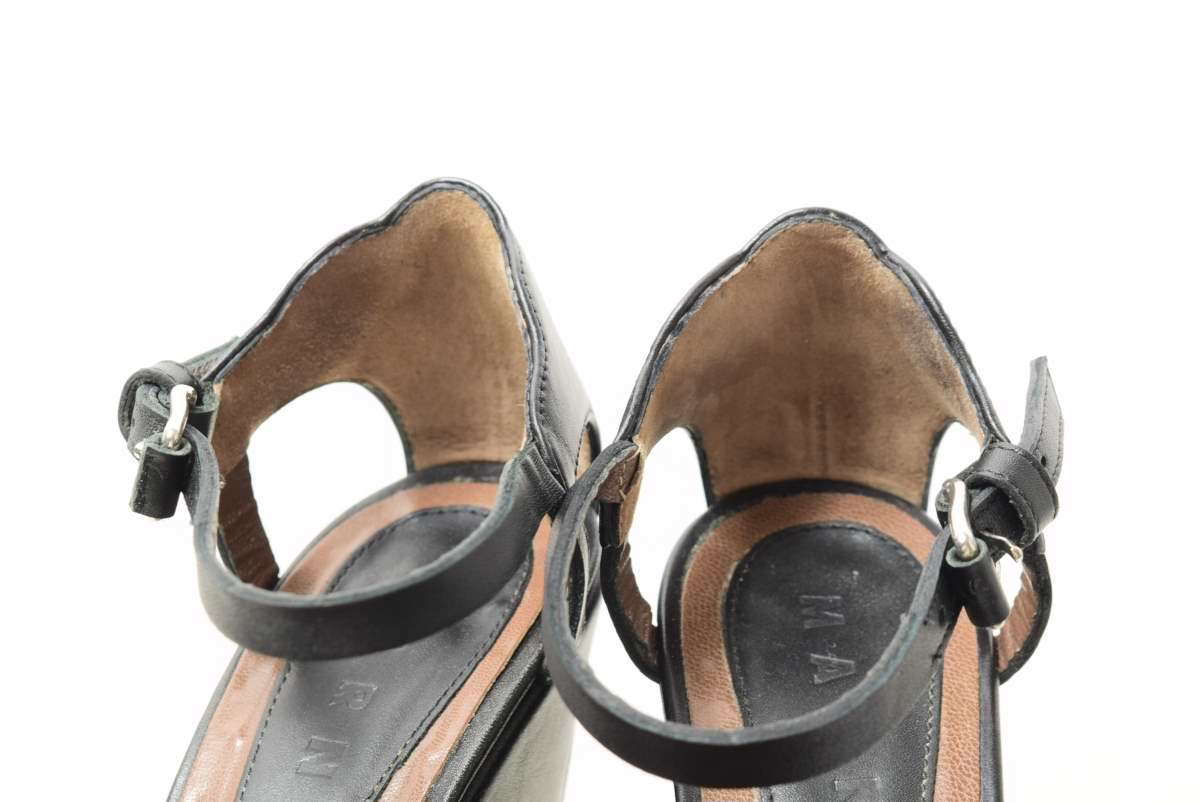 MARNI オープントゥ ストラップサンダル 36 ブラック マルニ