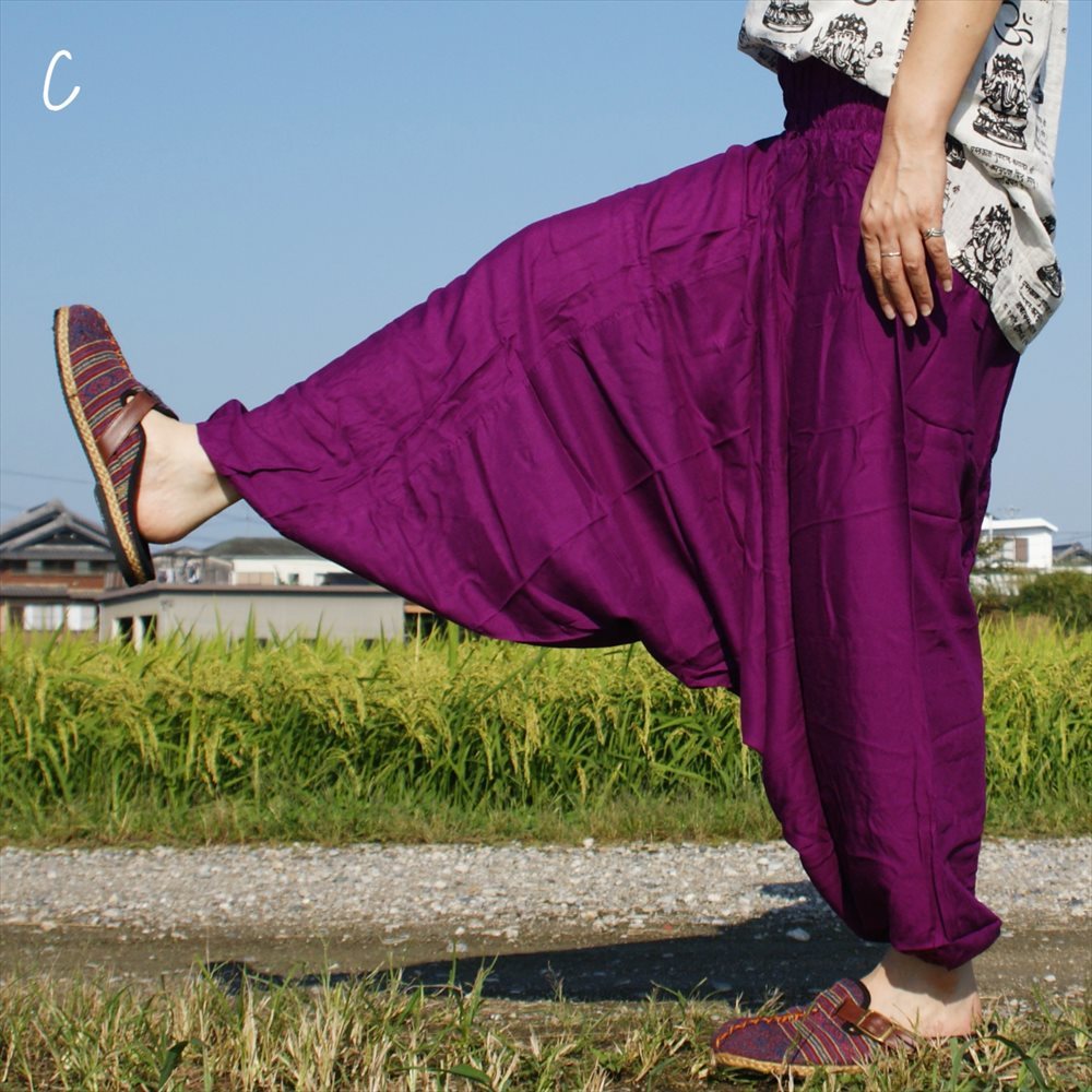  ethnic Aladdin sarouel pants plain including carriage * new goods unused C* plain almost .. feeling less Asian Uni seks yoga 