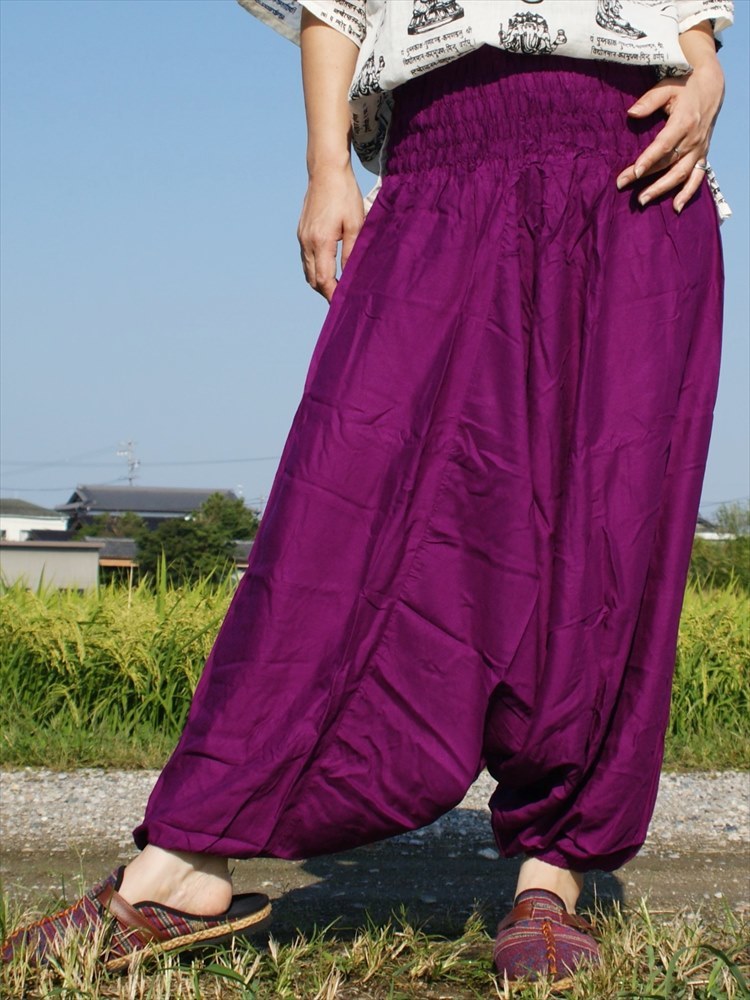  ethnic Aladdin sarouel pants plain including carriage * new goods unused C* plain almost .. feeling less Asian Uni seks yoga 